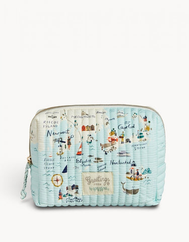 Northeastern Harbors Quilted Cosmetic Bag