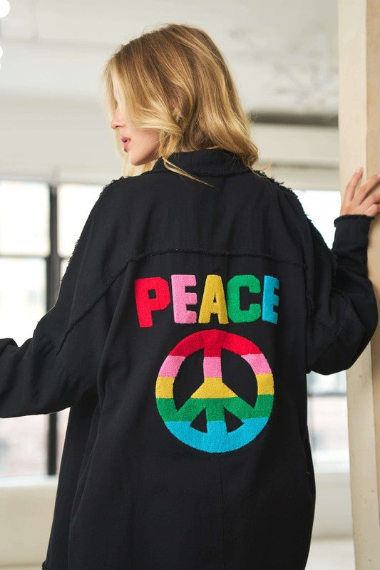 Peace Button Up Shirt