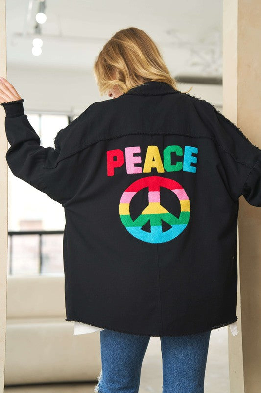 Peace Button Up Shirt