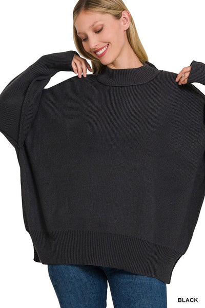 Side Slit Oversized Sweater