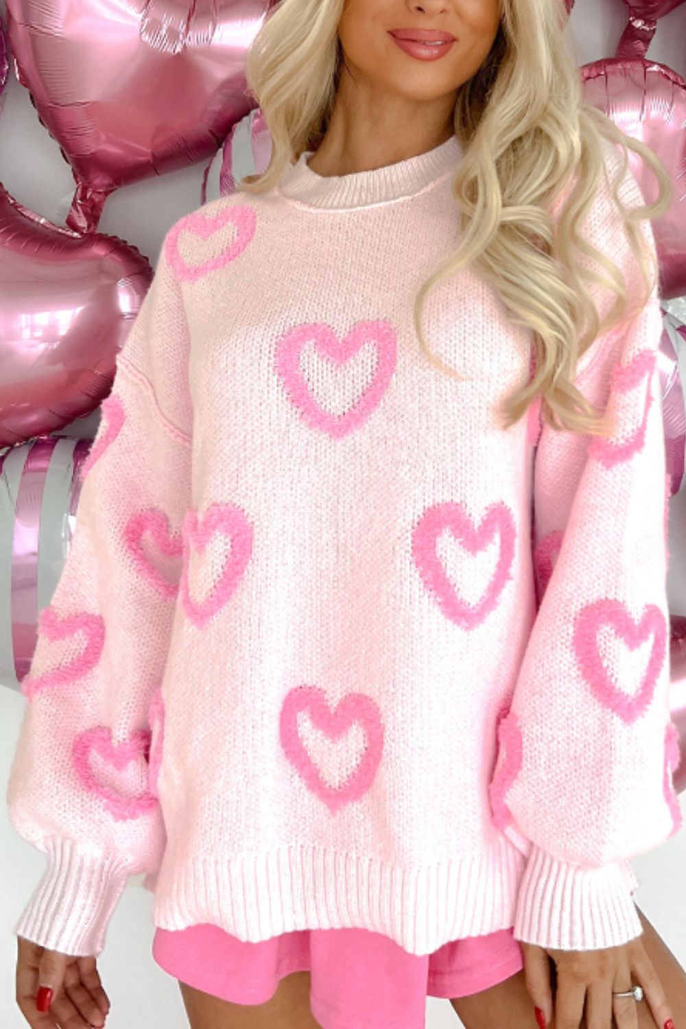 Heart Print Sweater