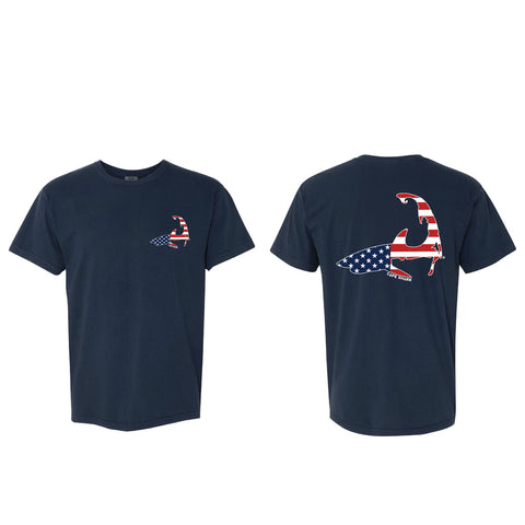USA Shark T Shirt Navy