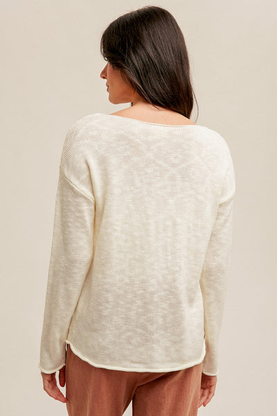 SOAK UP THE SUN EMBROIDERY RELAXED SWEATER