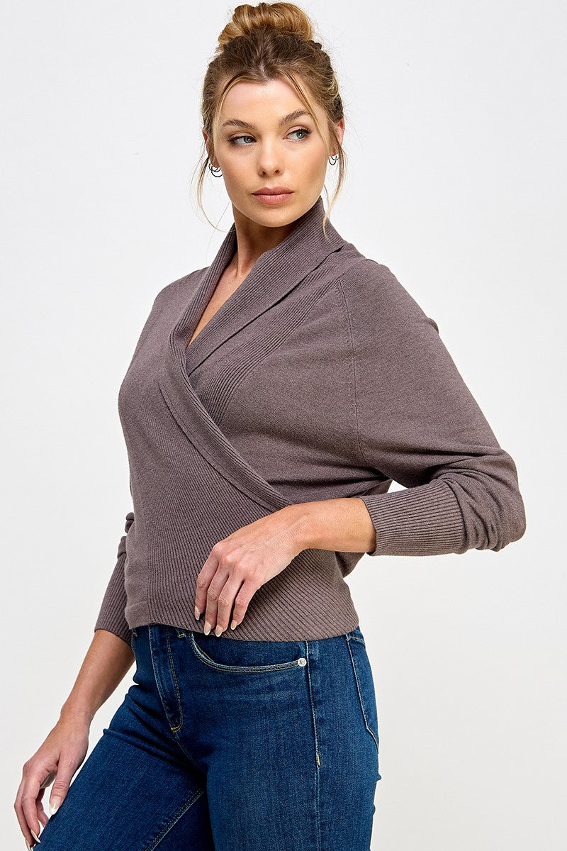 Fine Gauge Wrap Sweater