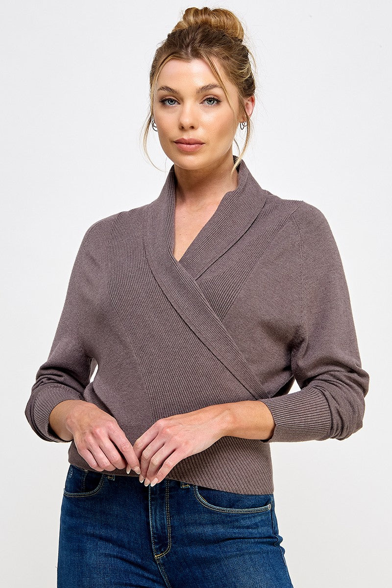 Fine Gauge Wrap Sweater