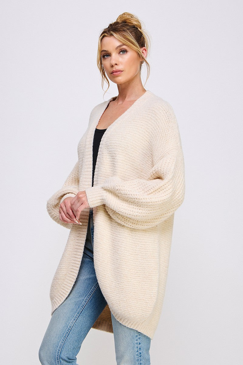 Relaxed Open Sweater Cardigan