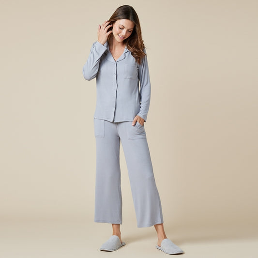 Sleep Soft Slim Notch Collar PJ Set