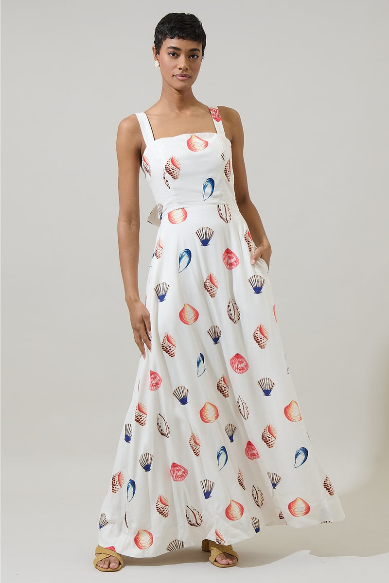 Open Back Linen Blend Maxi Dress | Kara Shells Lully Dress – Sundance ...
