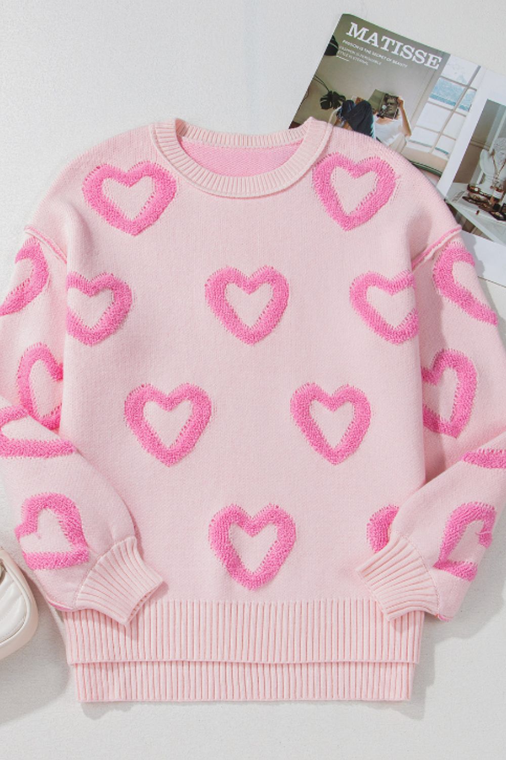 Heart Print Sweater