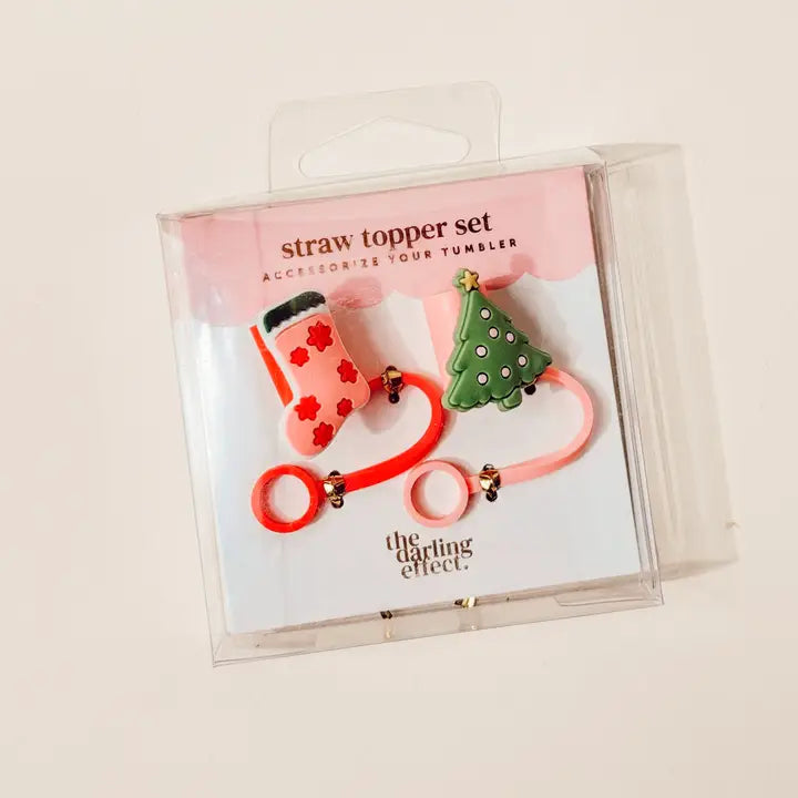 Straw Topper Set-Holiday