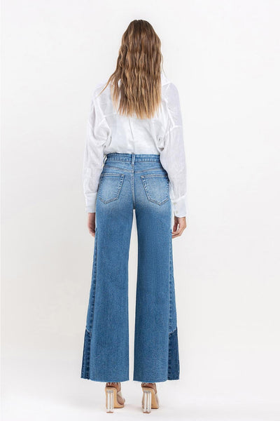 High Rise Jeans with Side Contrast
