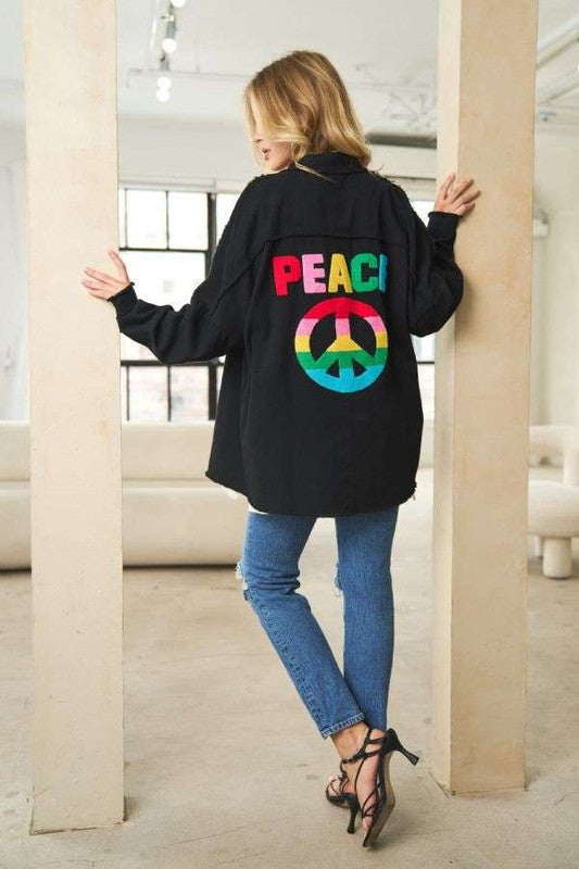 Peace Button Up Shirt