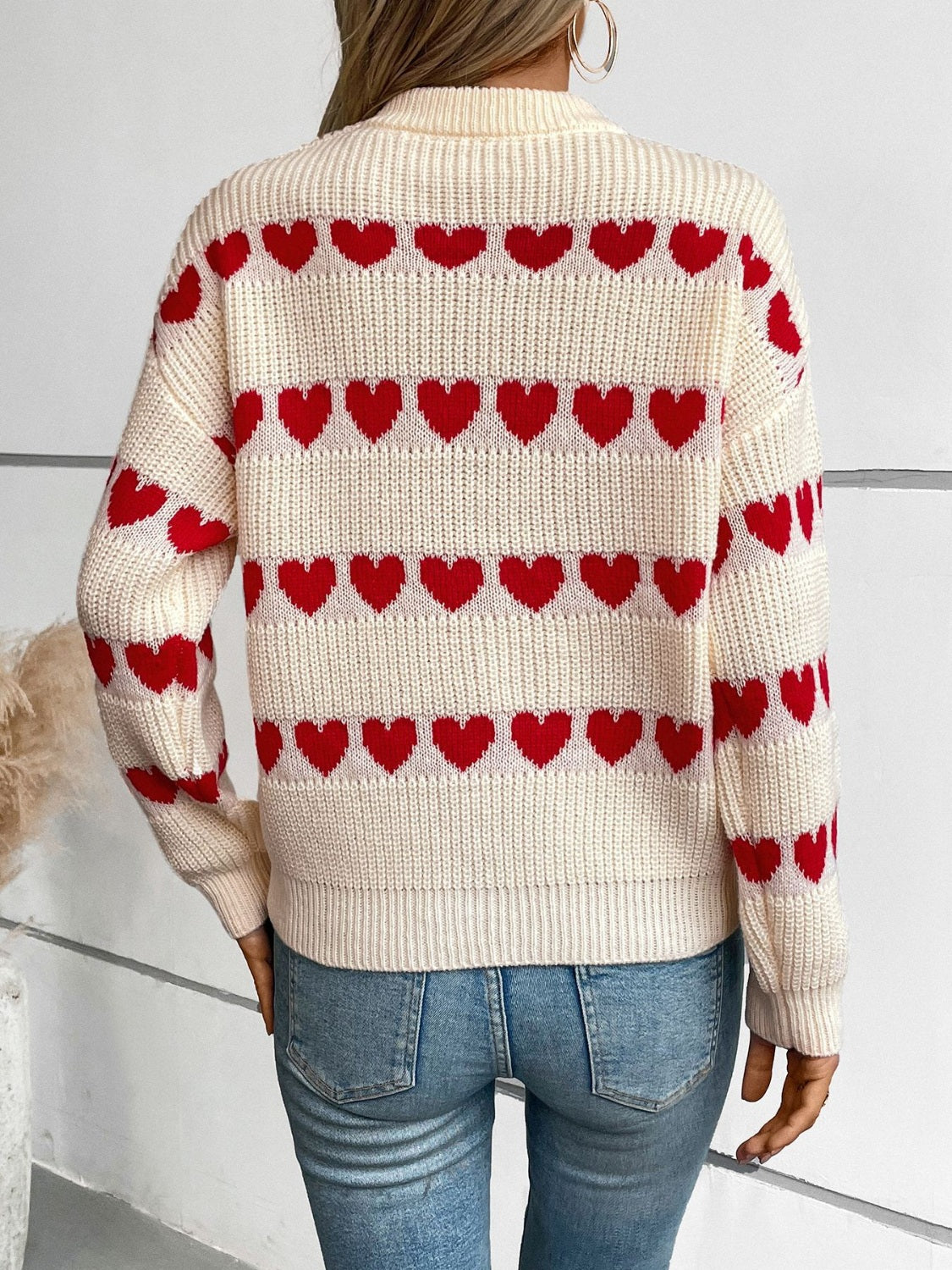 Heart Stripe Sweater