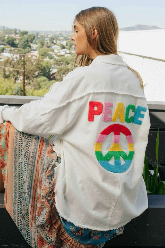 Peace Button Up Shirt