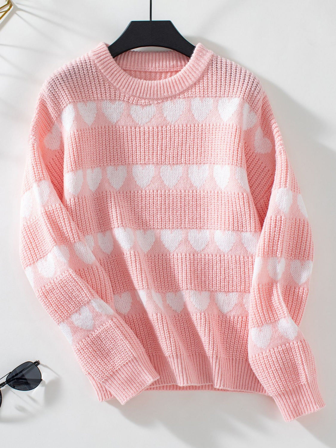 Heart Stripe Sweater