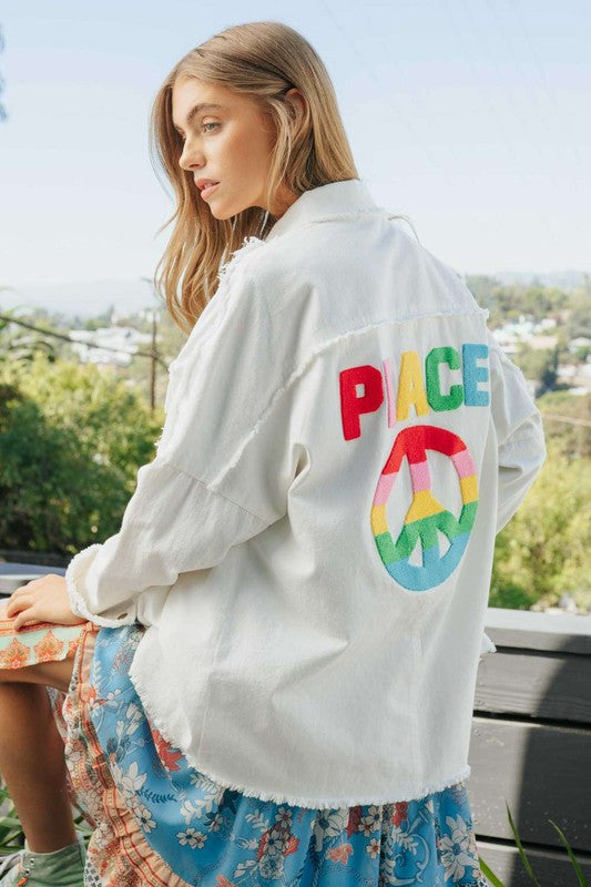 Peace Button Up Shirt