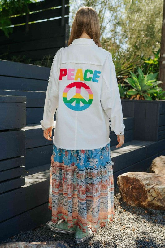 Peace Button Up Shirt