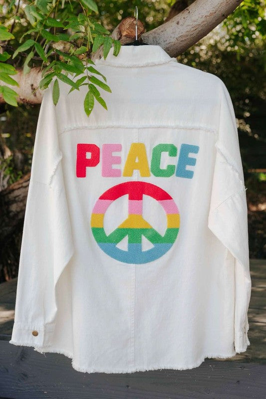 Peace Button Up Shirt