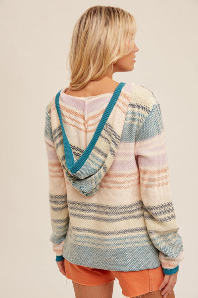 Striped Beach Hoodie Sweater