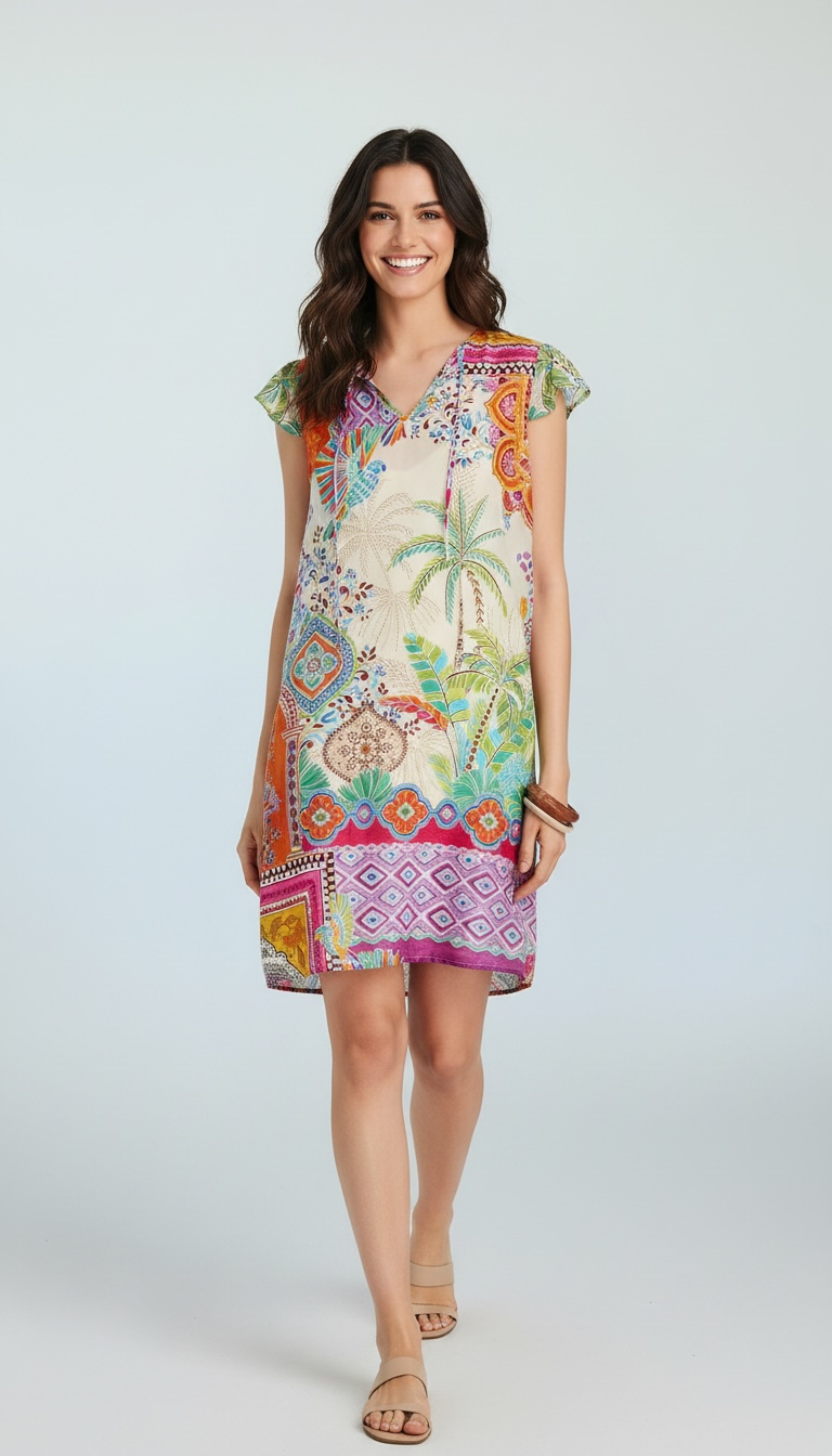 Johnny Was Women's Daisy Summer Dress in Avelar, Size Medium