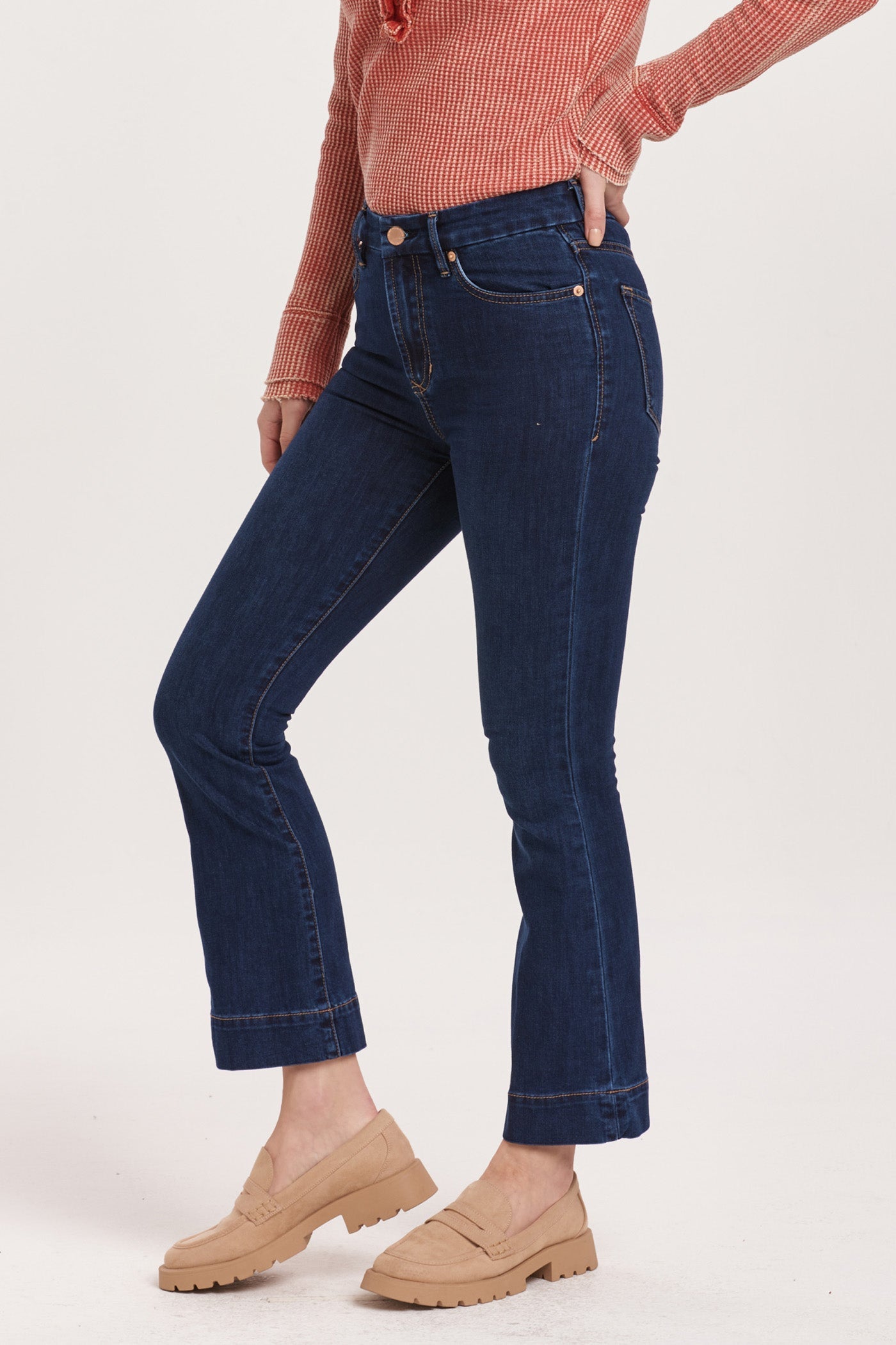 Jeanne High Rise Wide Hem Jeans