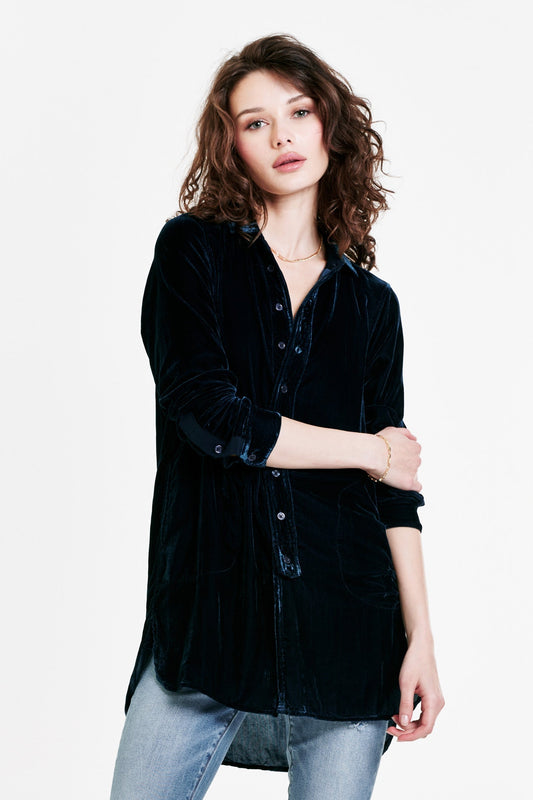 Hazel Velvet Tunic Shirt