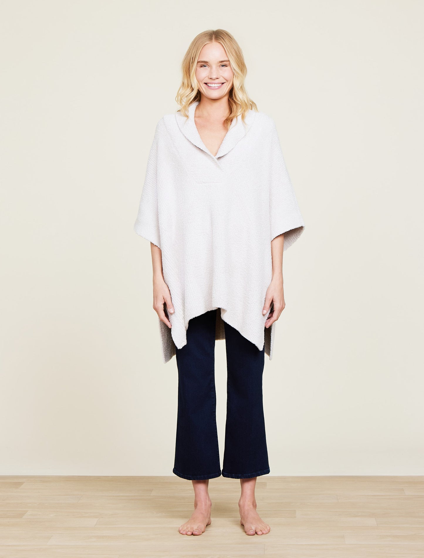 Cozy Chic Shawl Collar Poncho