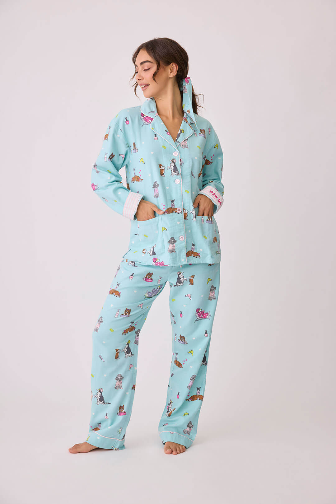 Spaw Day Flannel PJ Set