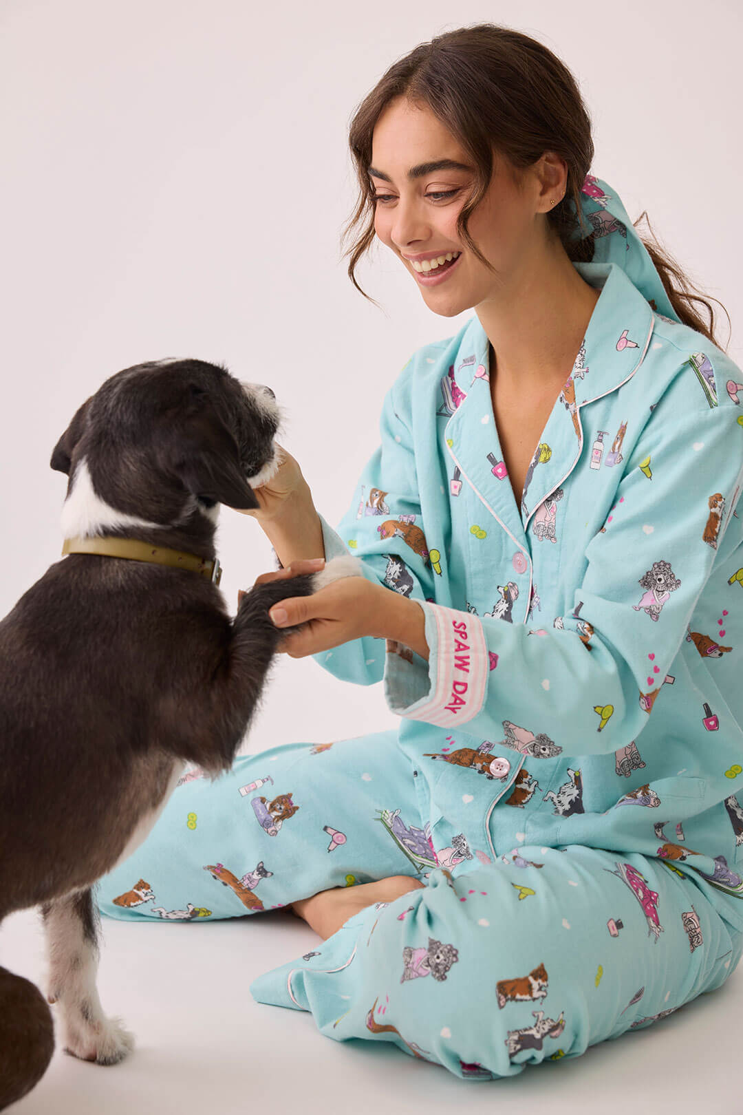 Spaw Day Flannel PJ Set