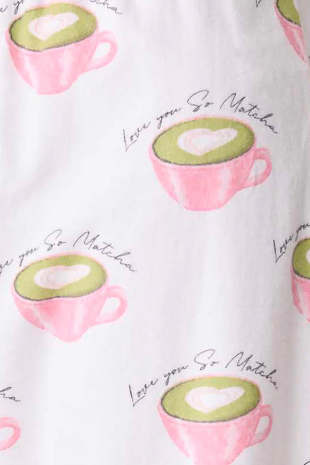 Love 'U' So Matcha Cozy Flannel PJ Set