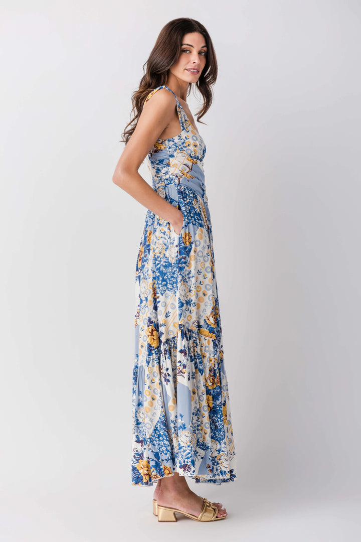 Free People Sasha Maxi Dress M / Porcelain Combo