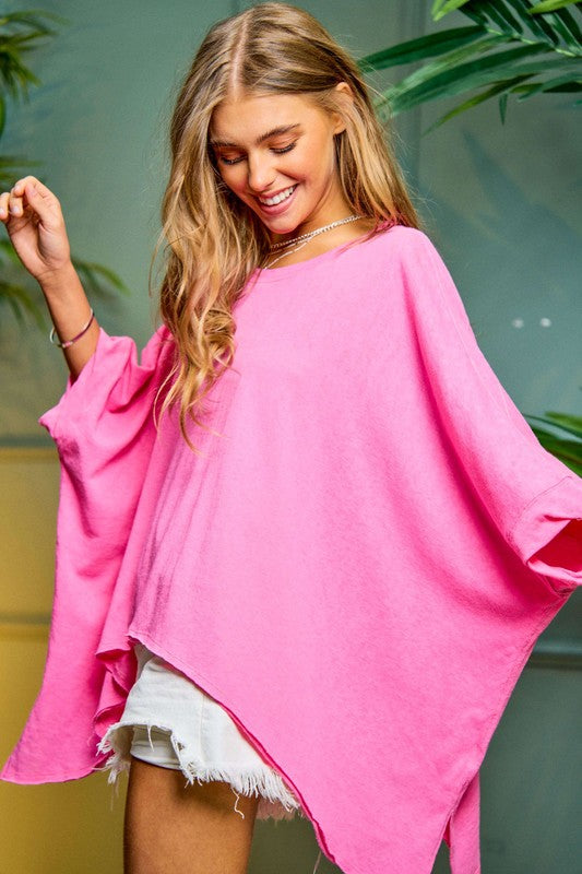 Loose Fit Kimono Sleeve Sweater