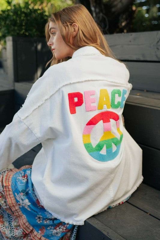 Peace Button Up Shirt