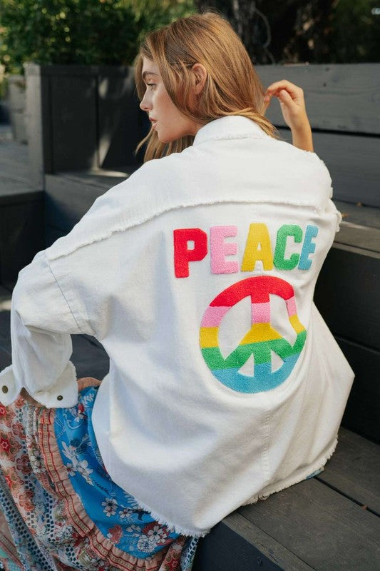 Peace Button Up Shirt