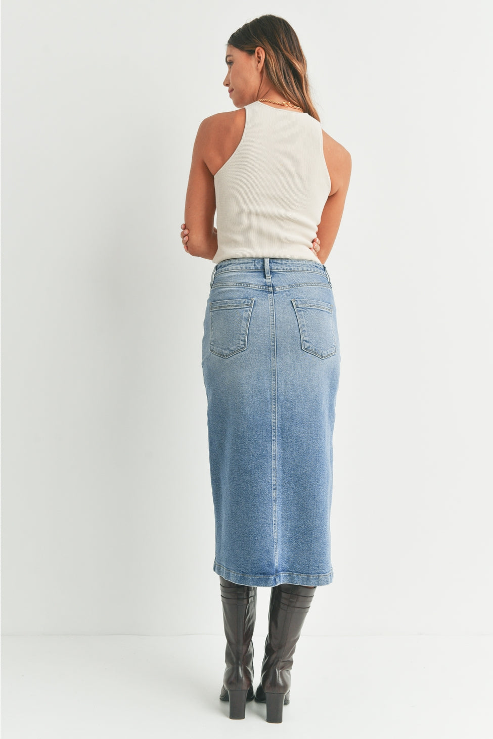 Utility Pocket Midi Skirt