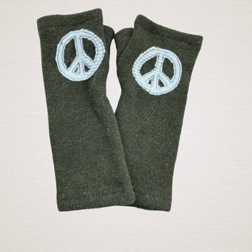 Peace Fingerless Cashmere Gloves