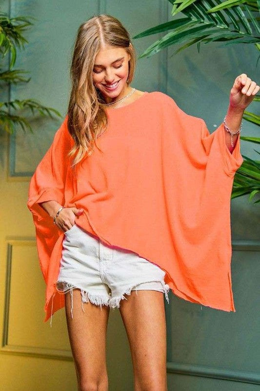 Loose Fit Kimono Sleeve Sweater