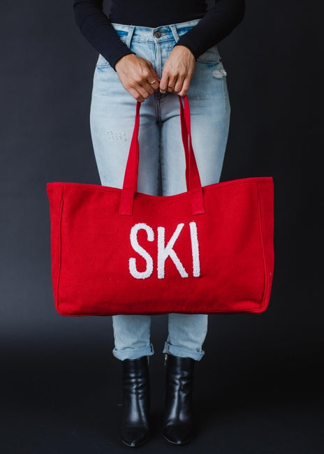 Red Ski Tote