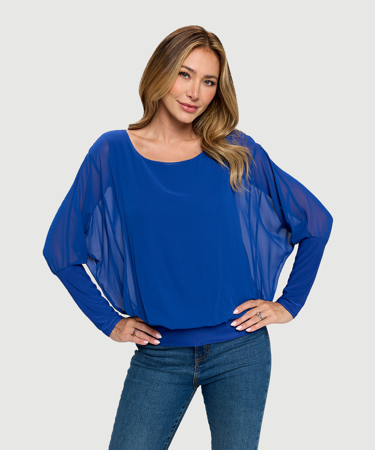 Chiffon Dolman Top