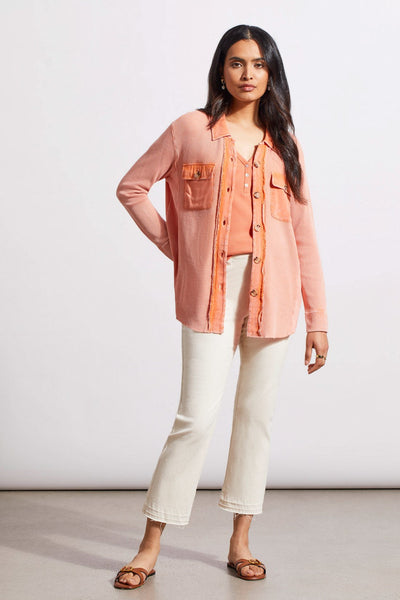 COTTON BUTTON-UP SHACKET