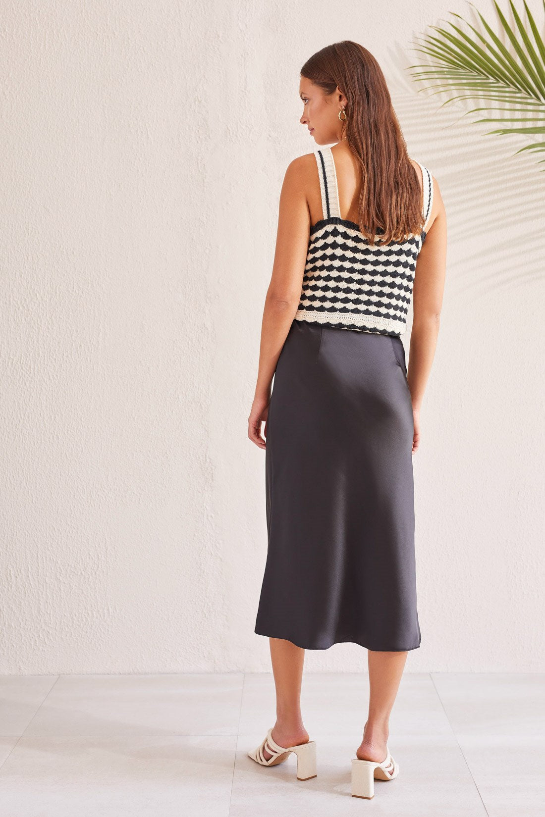 Pull On Midi Skirt