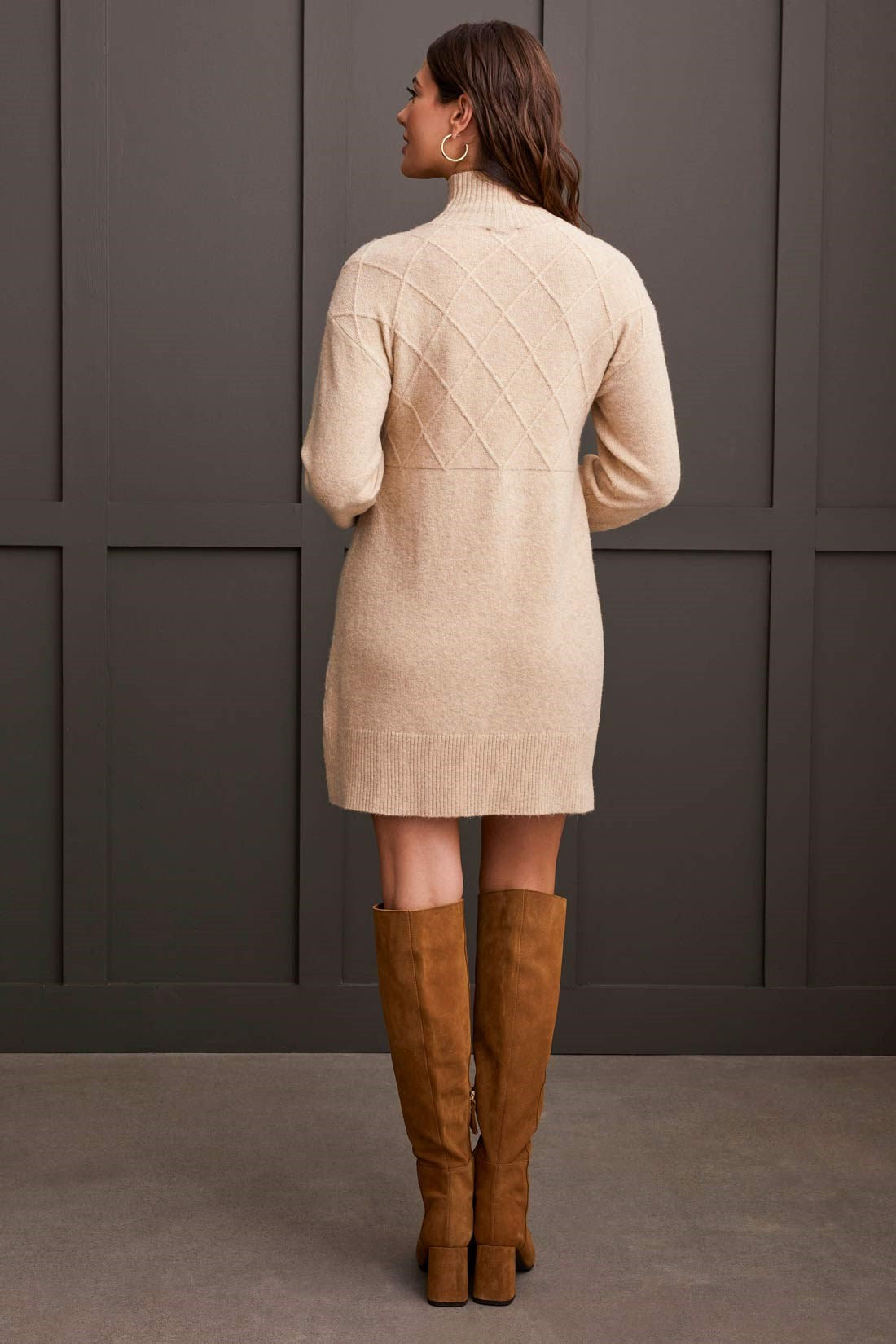 Mock Neck Sweater Dress