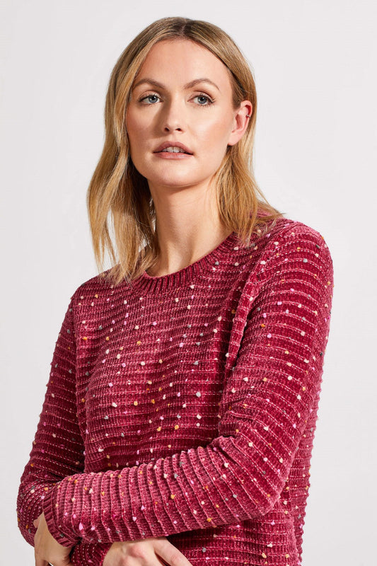 TEXTURED CREW SWEATER