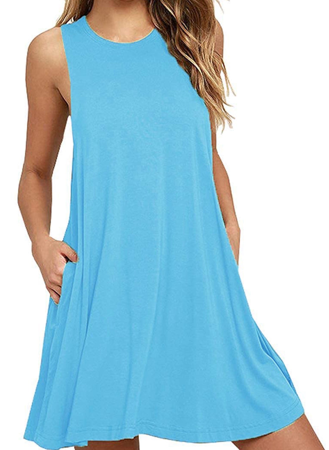 Sleeveless Dress with Pockets