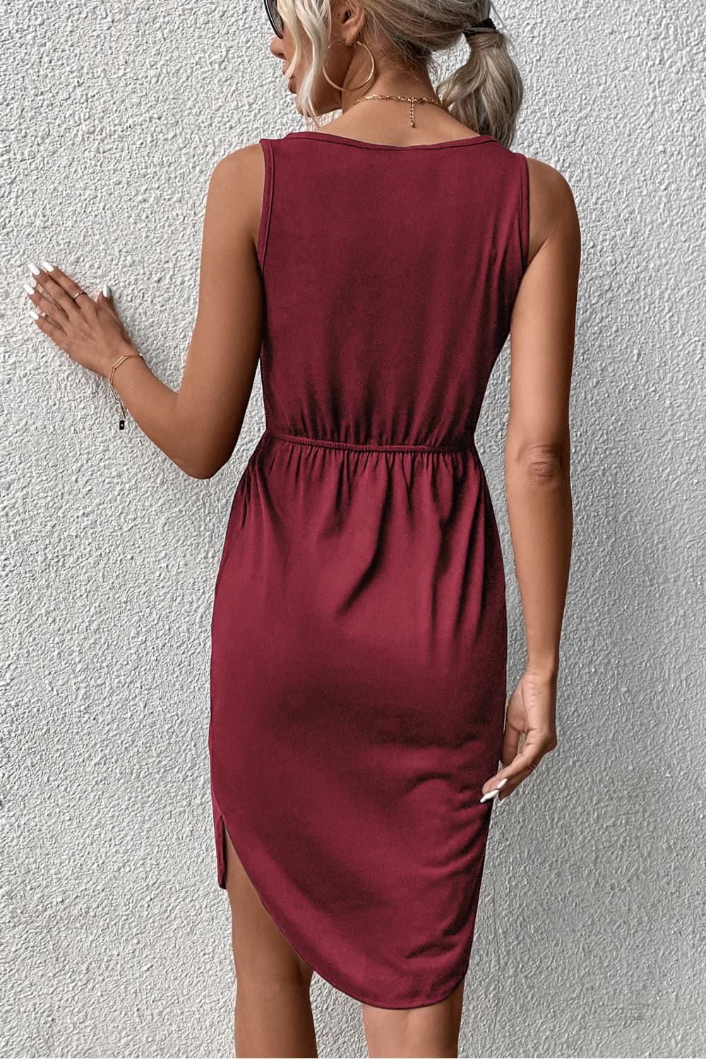 V-Neck Sleeveless Dress