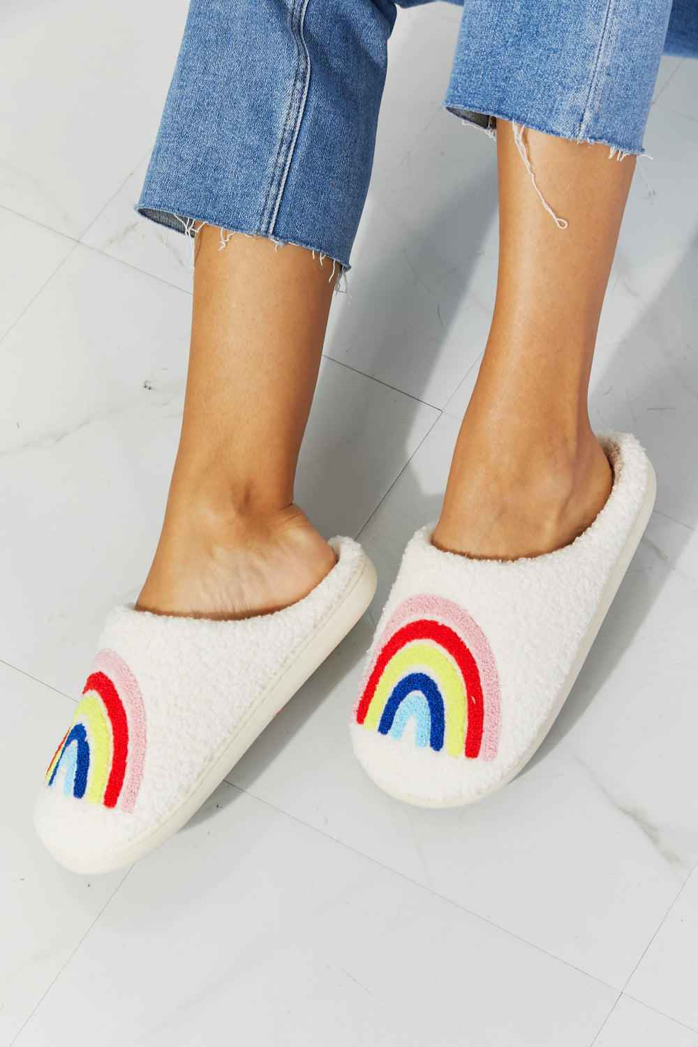 Rainbow Plush Slipper