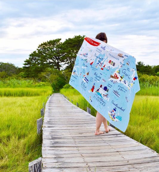 Northeastern Harbors Beach Towel