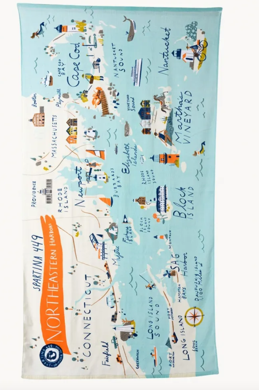 Northeastern Harbors Beach Towel